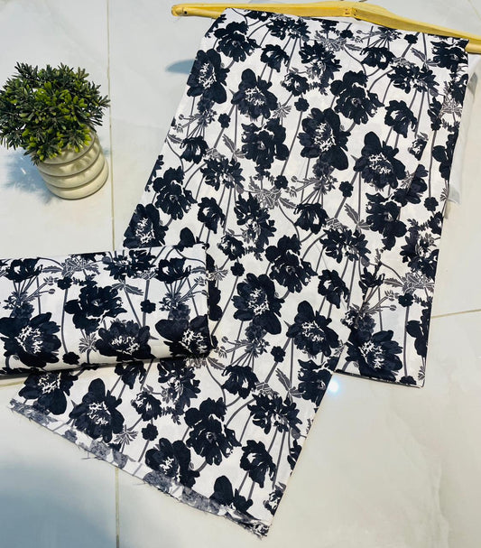 Summer Cotton UnStitched Suit